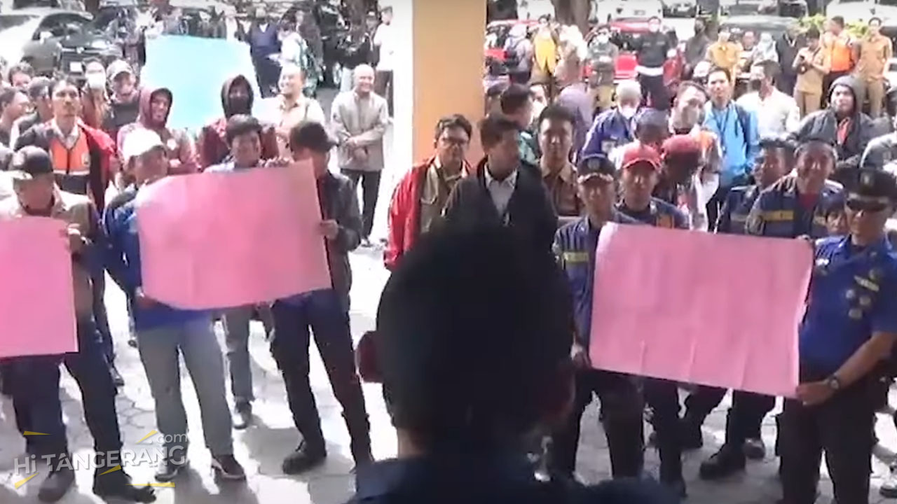 Demo Pekerja THL di Kota Tangerang, Ribuan Tenaga Lepas Tuntut Keadilan