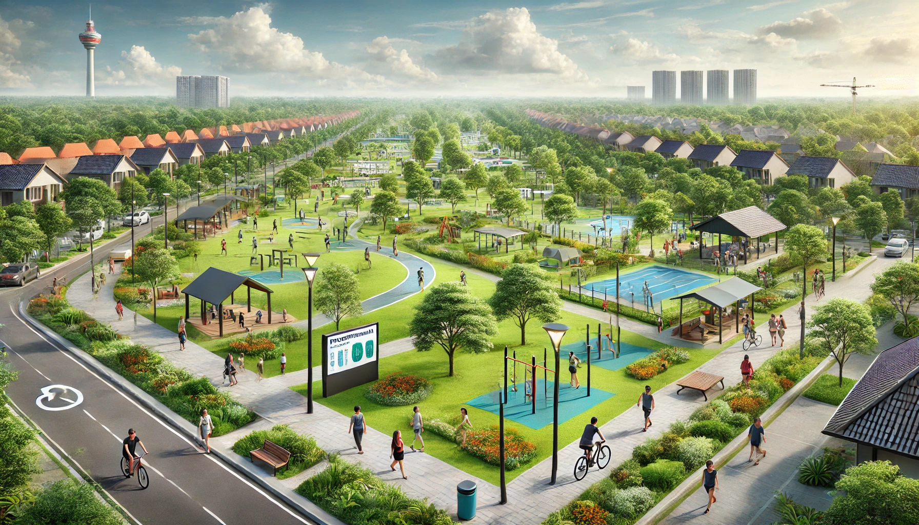 Pengembangan taman kota tangerang