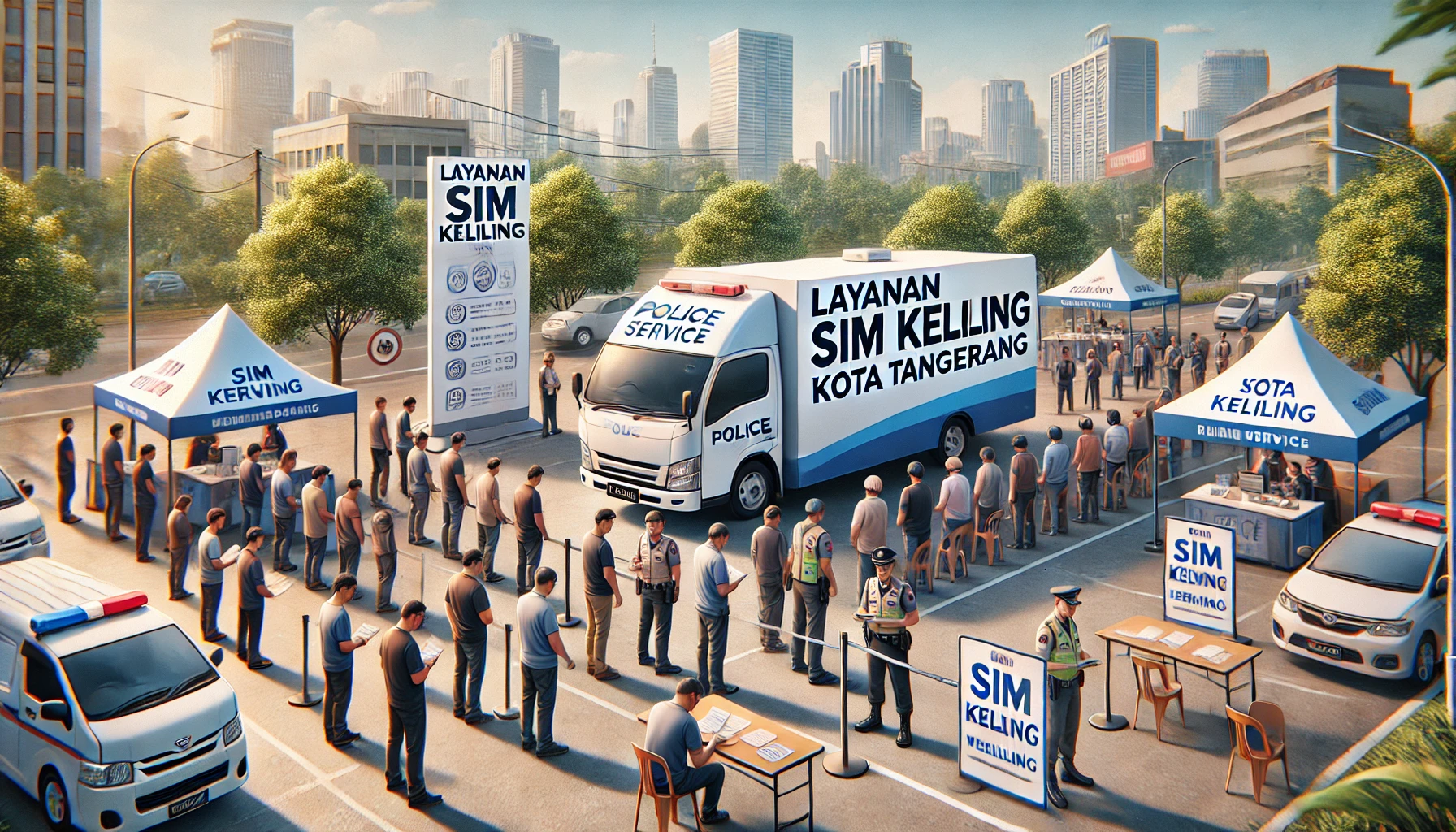 info sim keliling kota tangerang hari ini