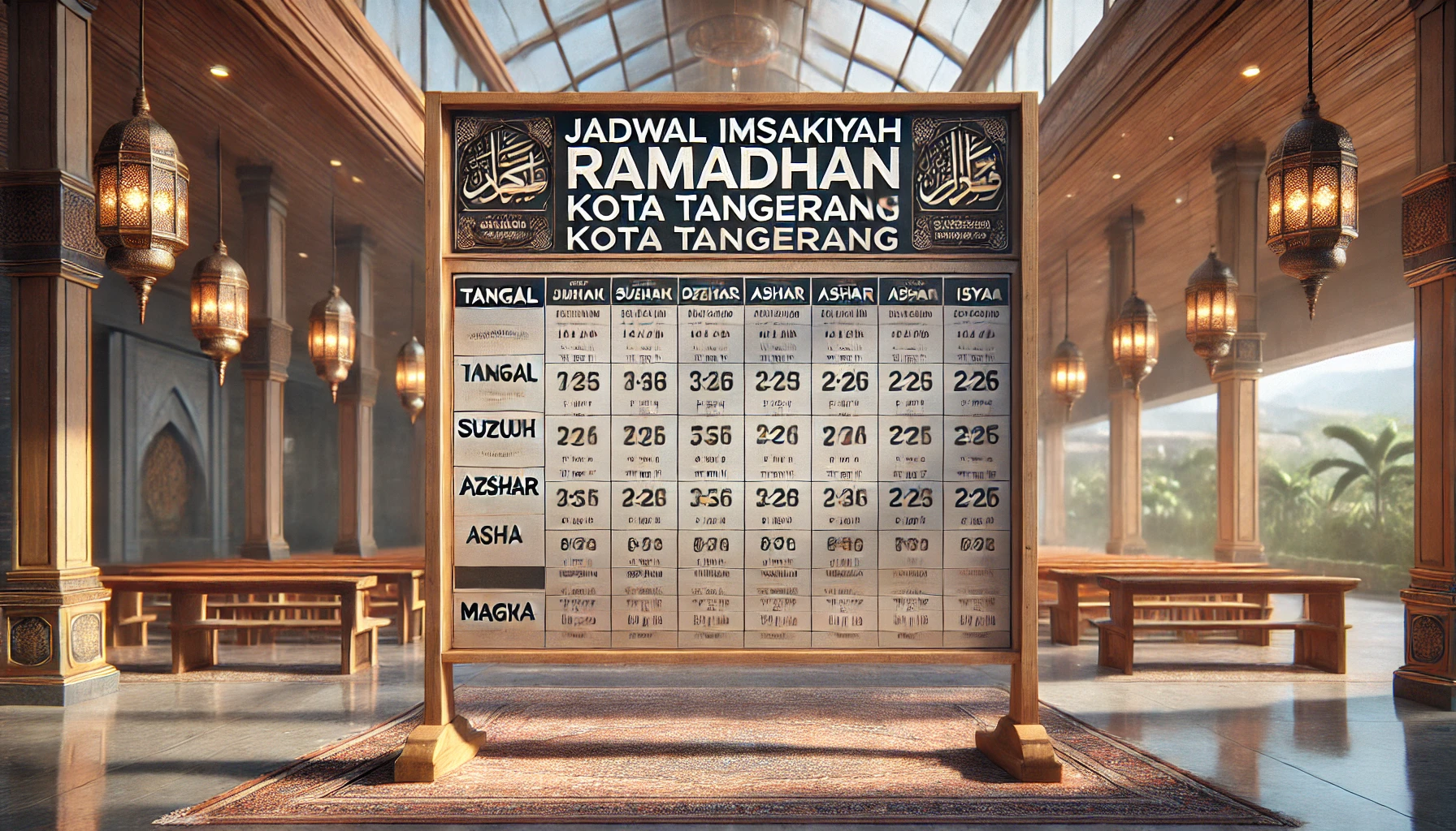 imsakiyah ramadhan 2026 kota tangerang