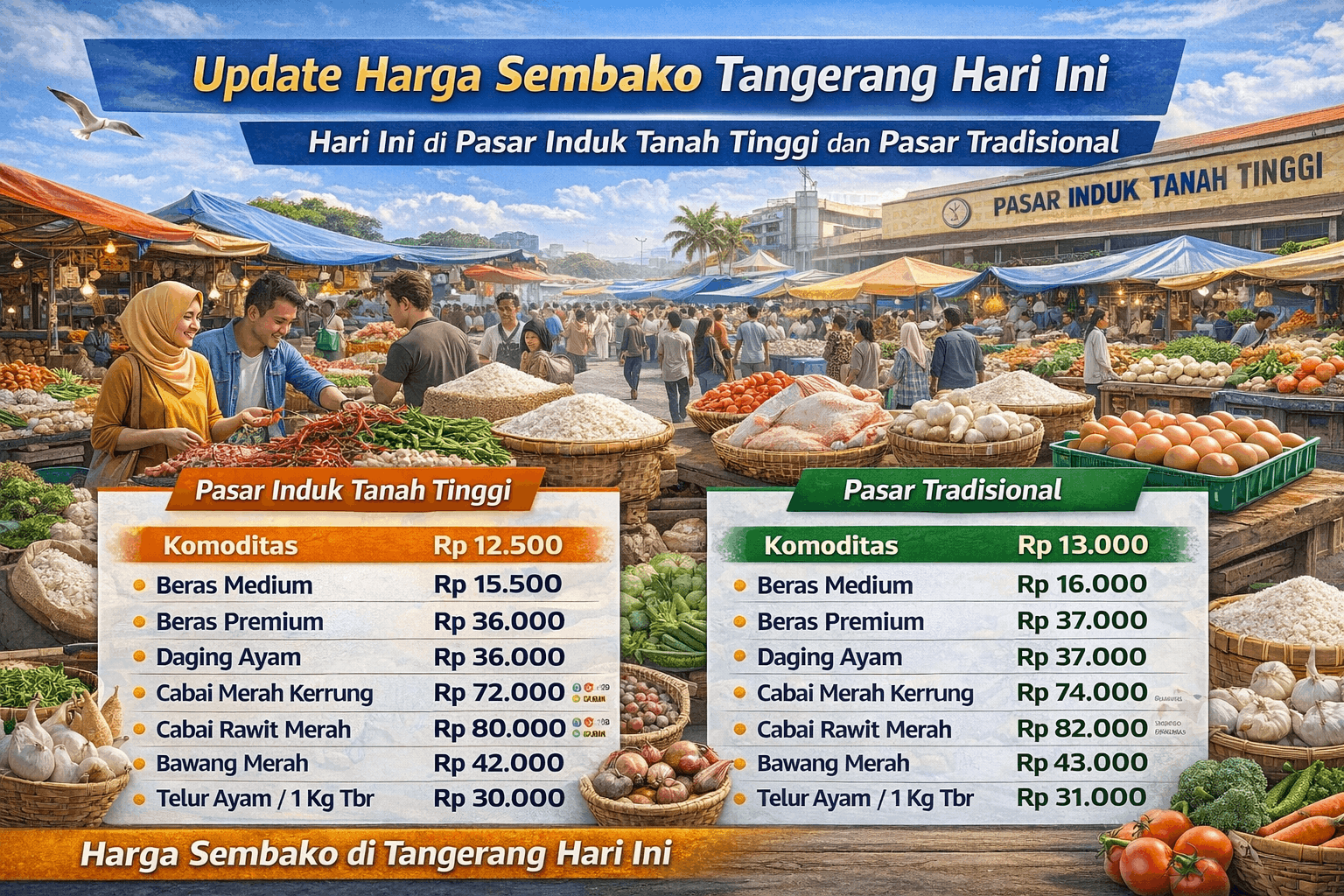 Update Harga Sembako Tangerang Hari Ini