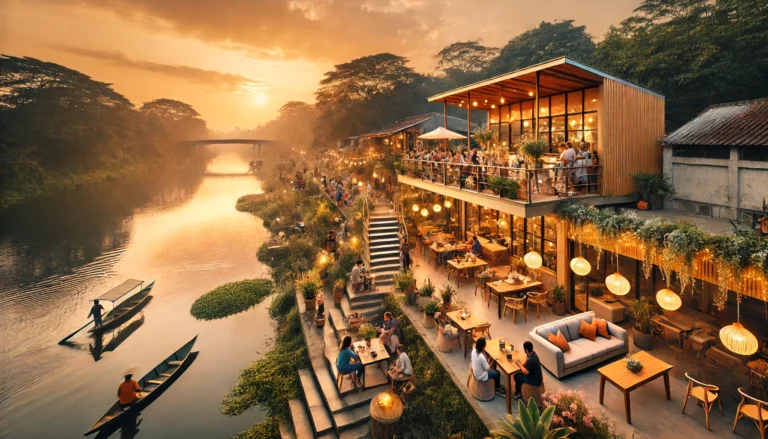Cafe Pinggir Sungai Tangerang Viral