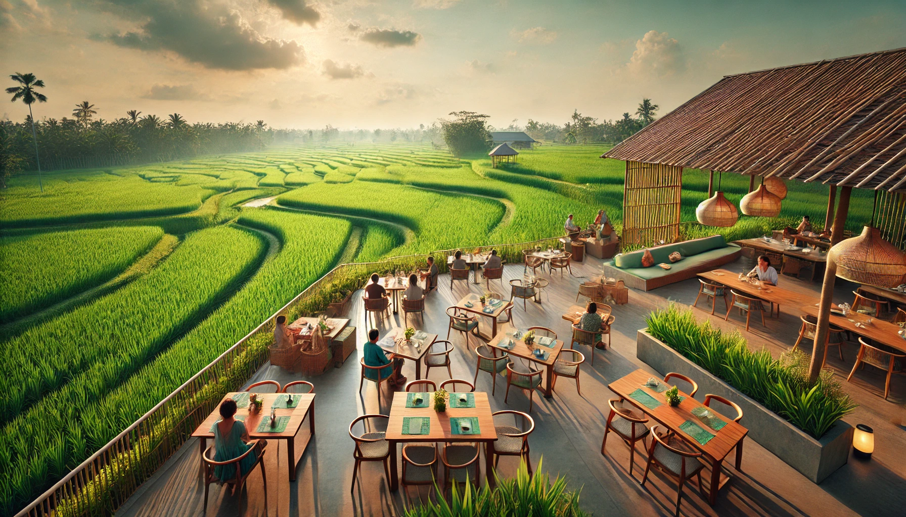 Tempat Makan View Sawah Tangerang