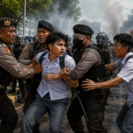 Pelajar Tangerang Dicegat Polisi Demo