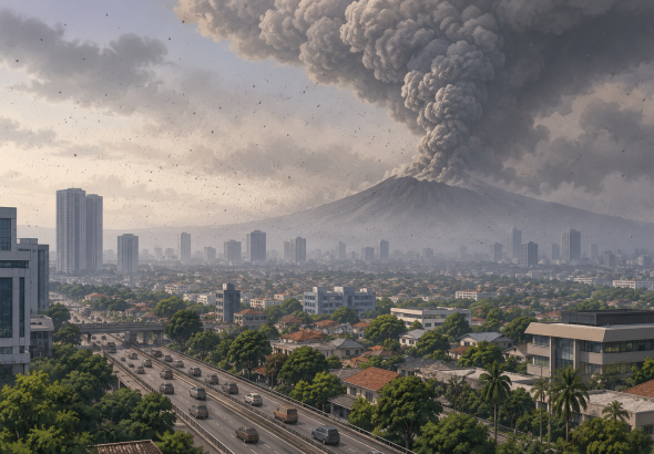 Abu Vulkanik Tangerang Hari Ini