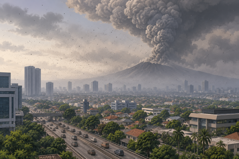 Abu Vulkanik Tangerang Hari Ini